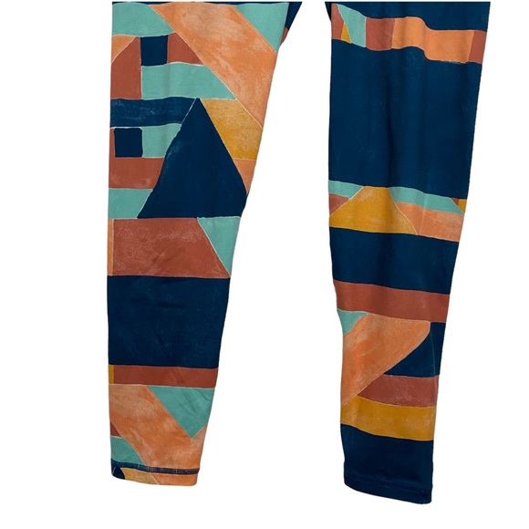 Prana Other - Prana Multicolor Neolani Geometric Leggings Aztec Medium Green Orange Brown